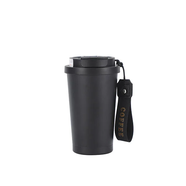 Vakuumisolierte Wasserflasche aus Edelstahl mit Strohhalm